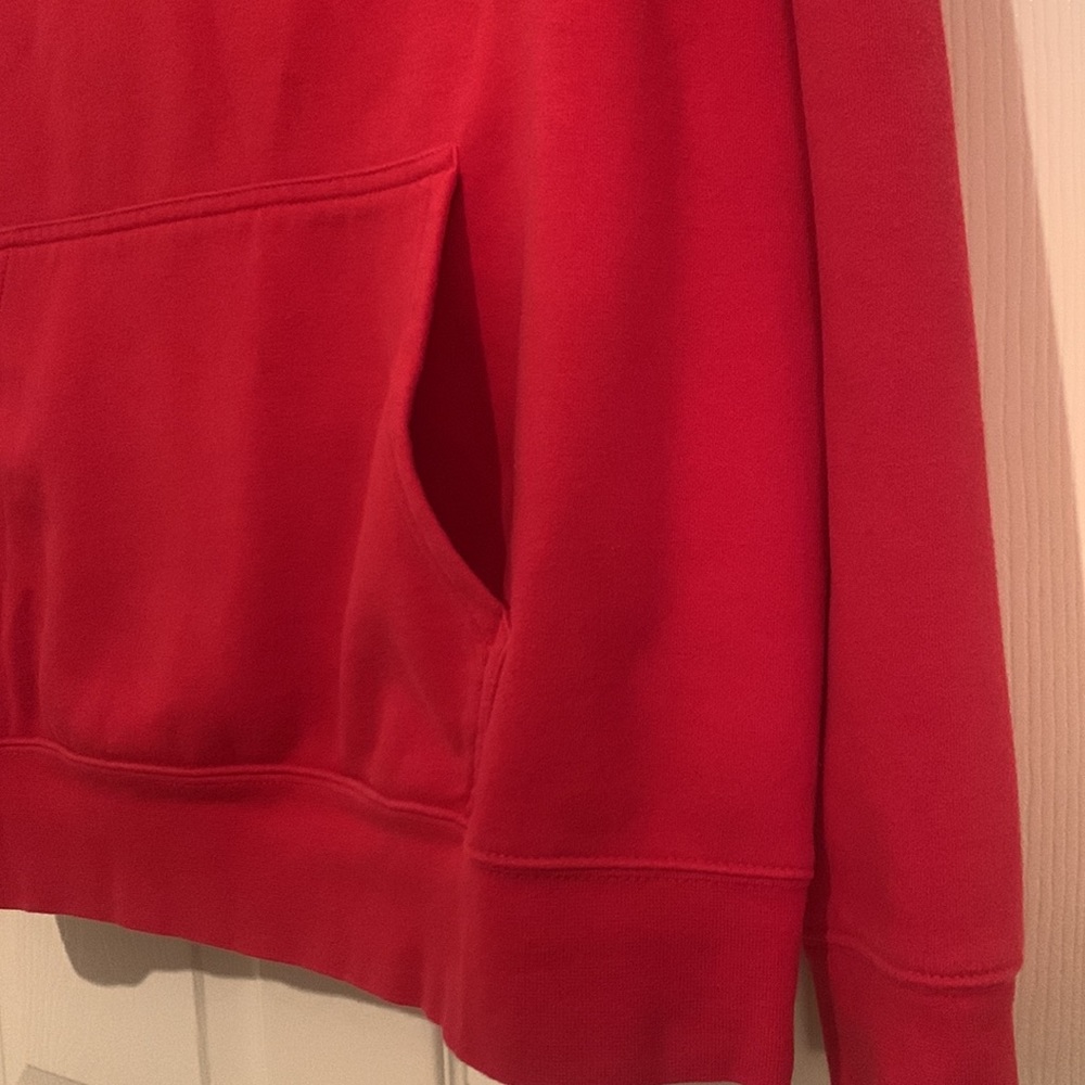 The North Face Red Jacket with Hood and Black Logo - Picture 9 of 10